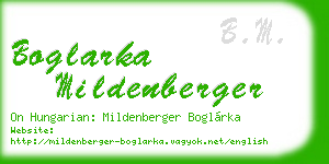 boglarka mildenberger business card